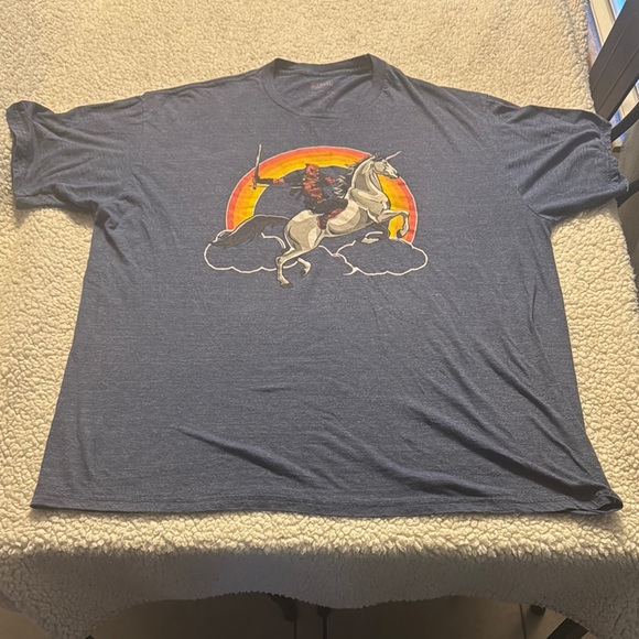 Men’s Marvel Men's Deadpool Unicorn Rainbow T-shirt - Picture 1 of 4